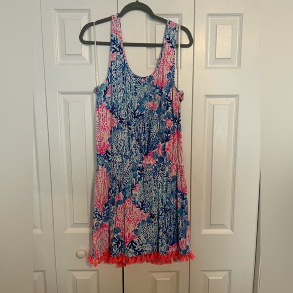 Lilly Pulitzer Jarrett Romper in sway with me pattern, Size XL - Picture 5 of 6
